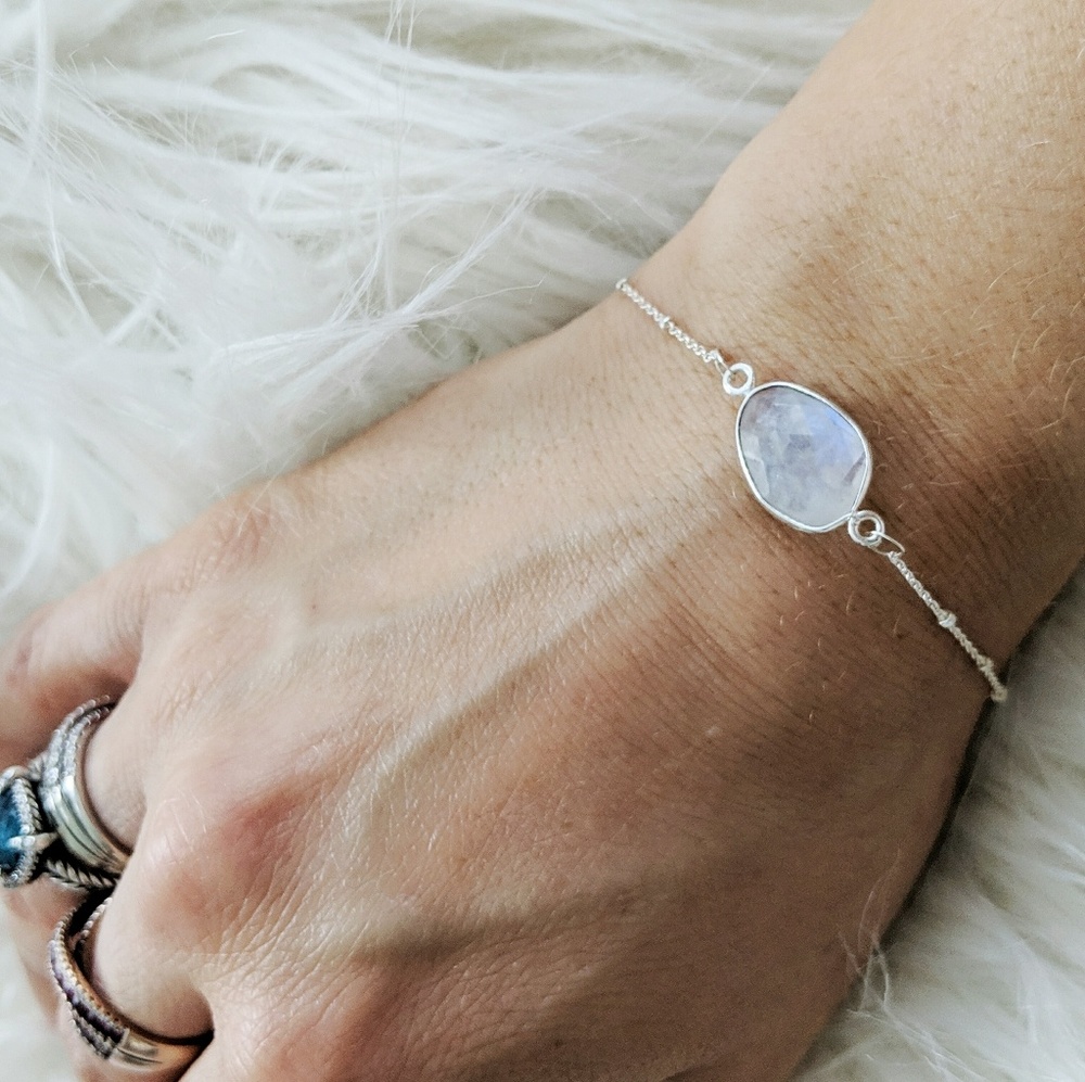 Moonstone Sterling Silver Bracelet